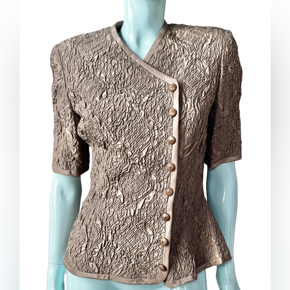 Valentino Couture Custom Crushed Silk Jacket